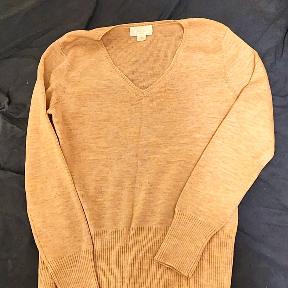 ATL Studio Merino Wool V Neck Sweater